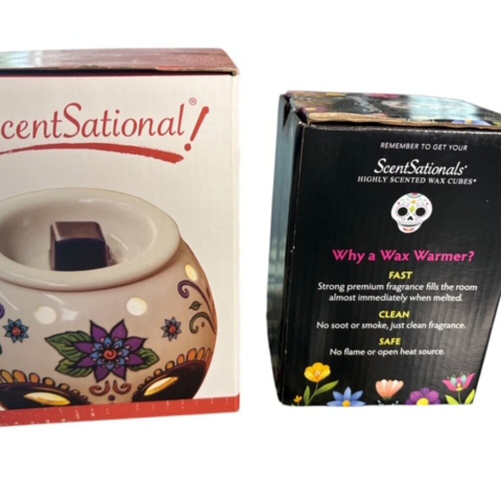 Scentsationals Day of The Dead/Sugar skull Wax Melters.  Halloween. Set of 2! - Picture 3 of 9